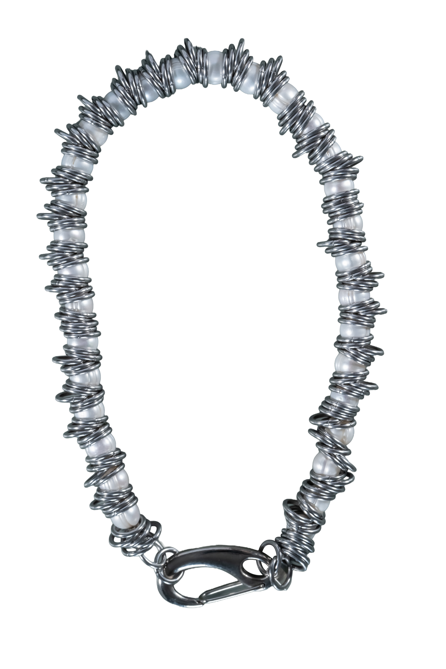 Stainless steel, 12mm pearls