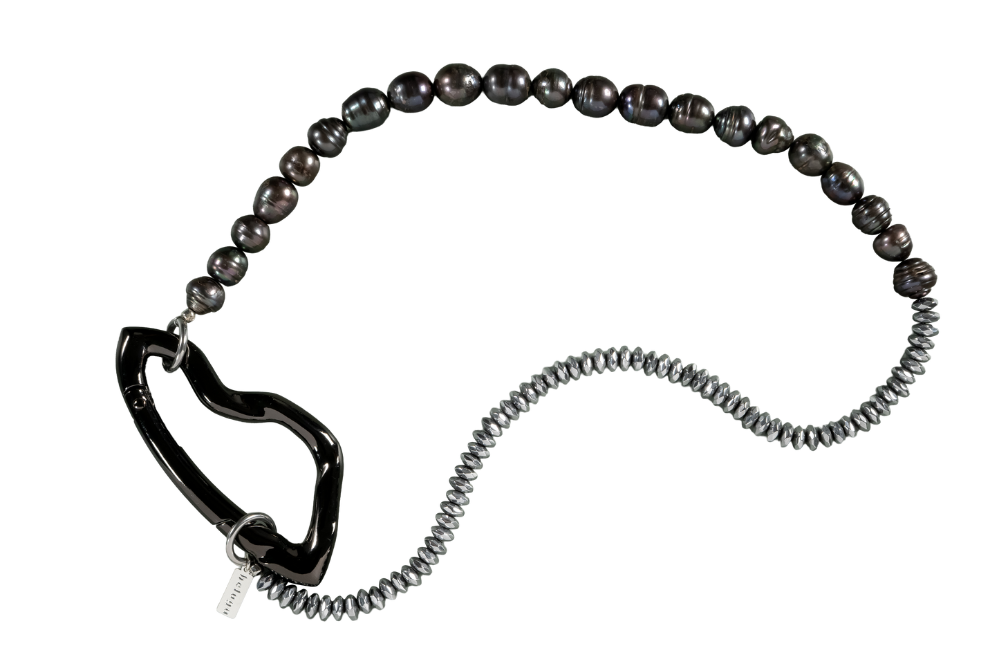 Hematite, Pearls 50-50 - White & Black