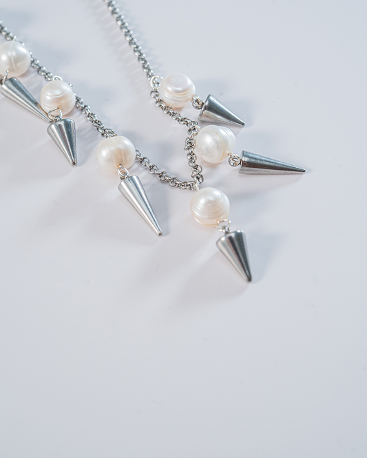 Pearls & Spike Necklace