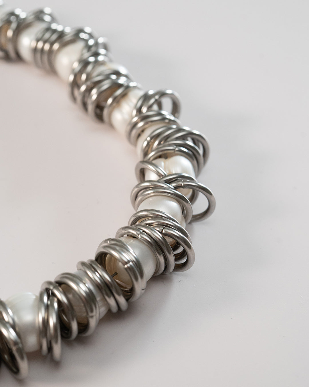 Stainless steel, 12mm pearls