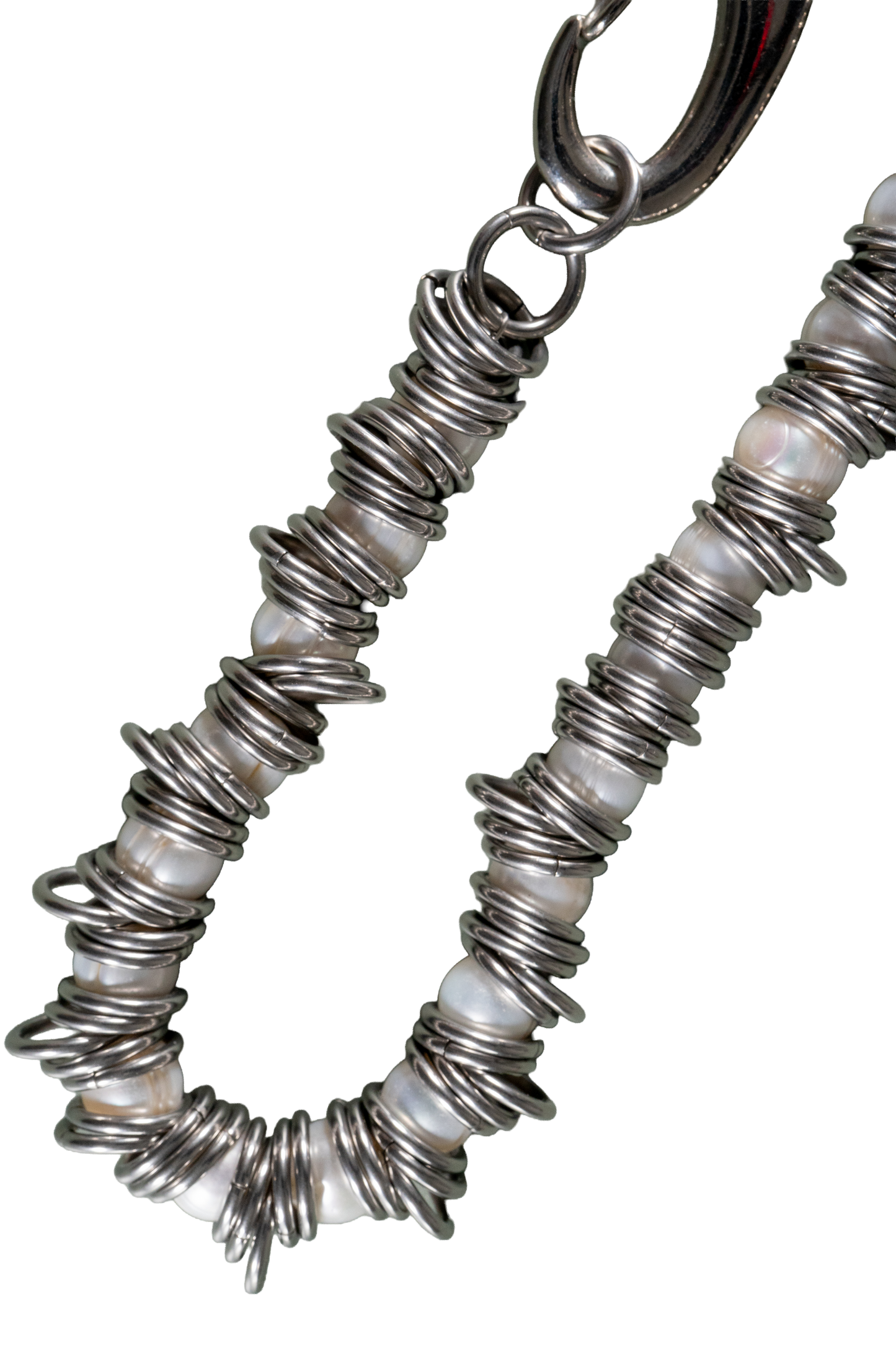 Stainless steel, 12mm pearls