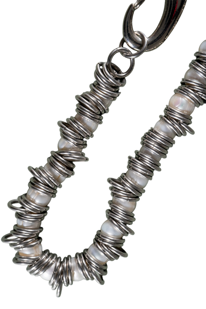 Stainless steel, 12mm pearls