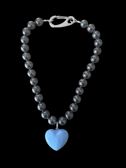 Heart Hematite Necklace