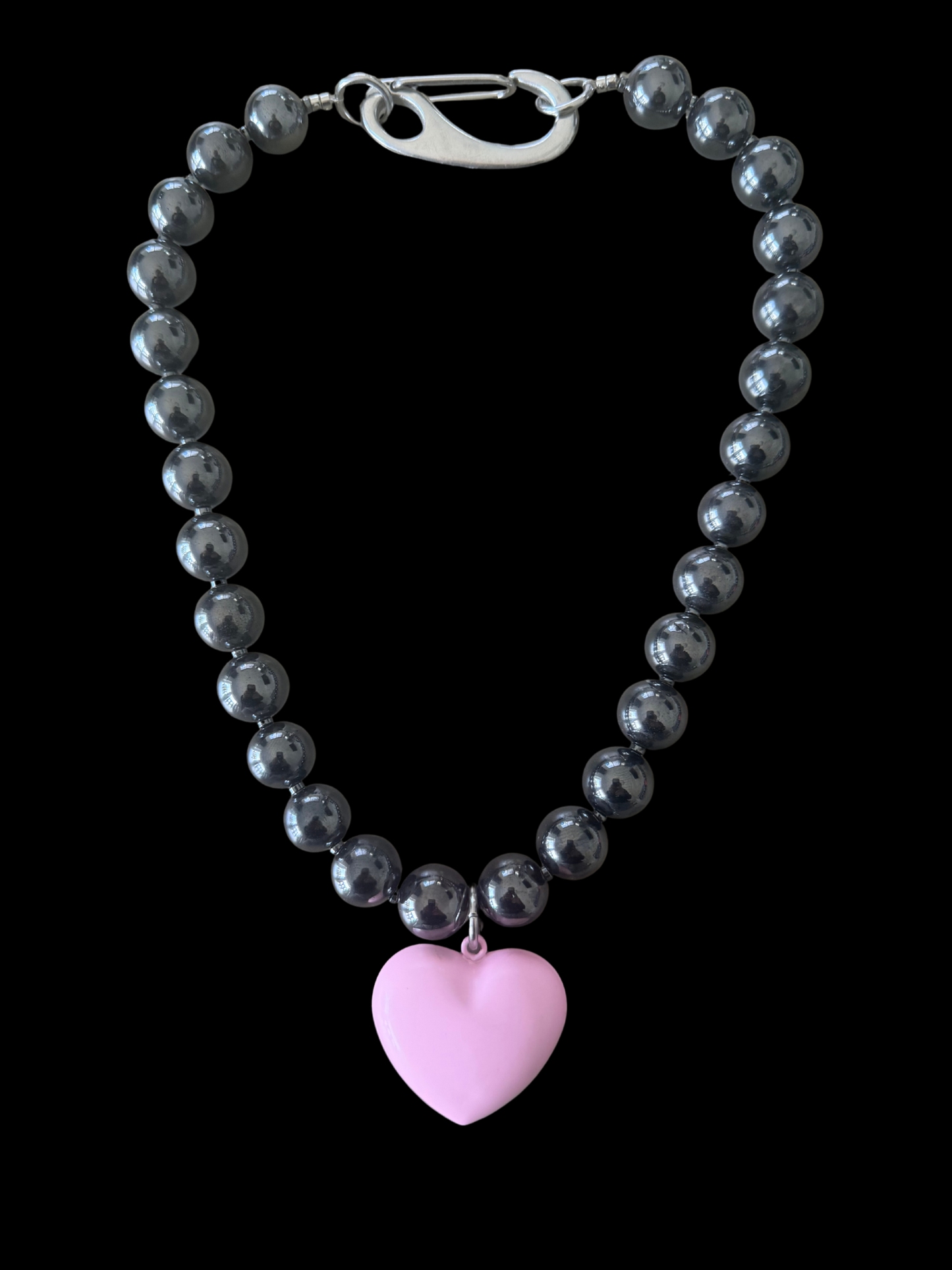 Heart Hematite Necklace