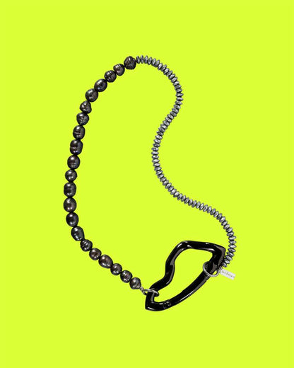 Hematite, Pearls 50-50 - White & Black
